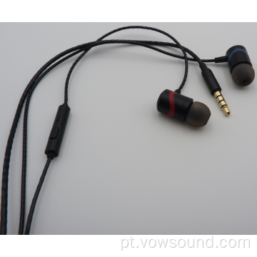 Com fio em fones de ouvido Earbuds Full Metal Earphones